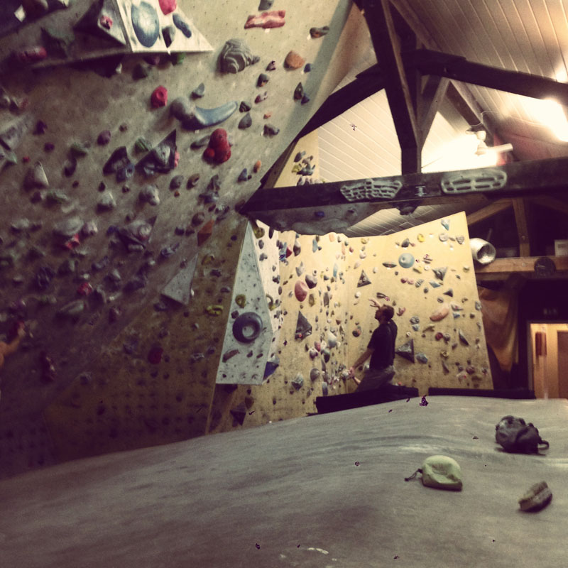 me bouldering (climbing) in Cologne